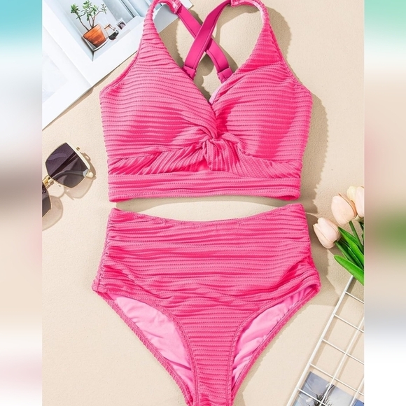 Other - Herseas Pink Two Piece Swimsuit Large